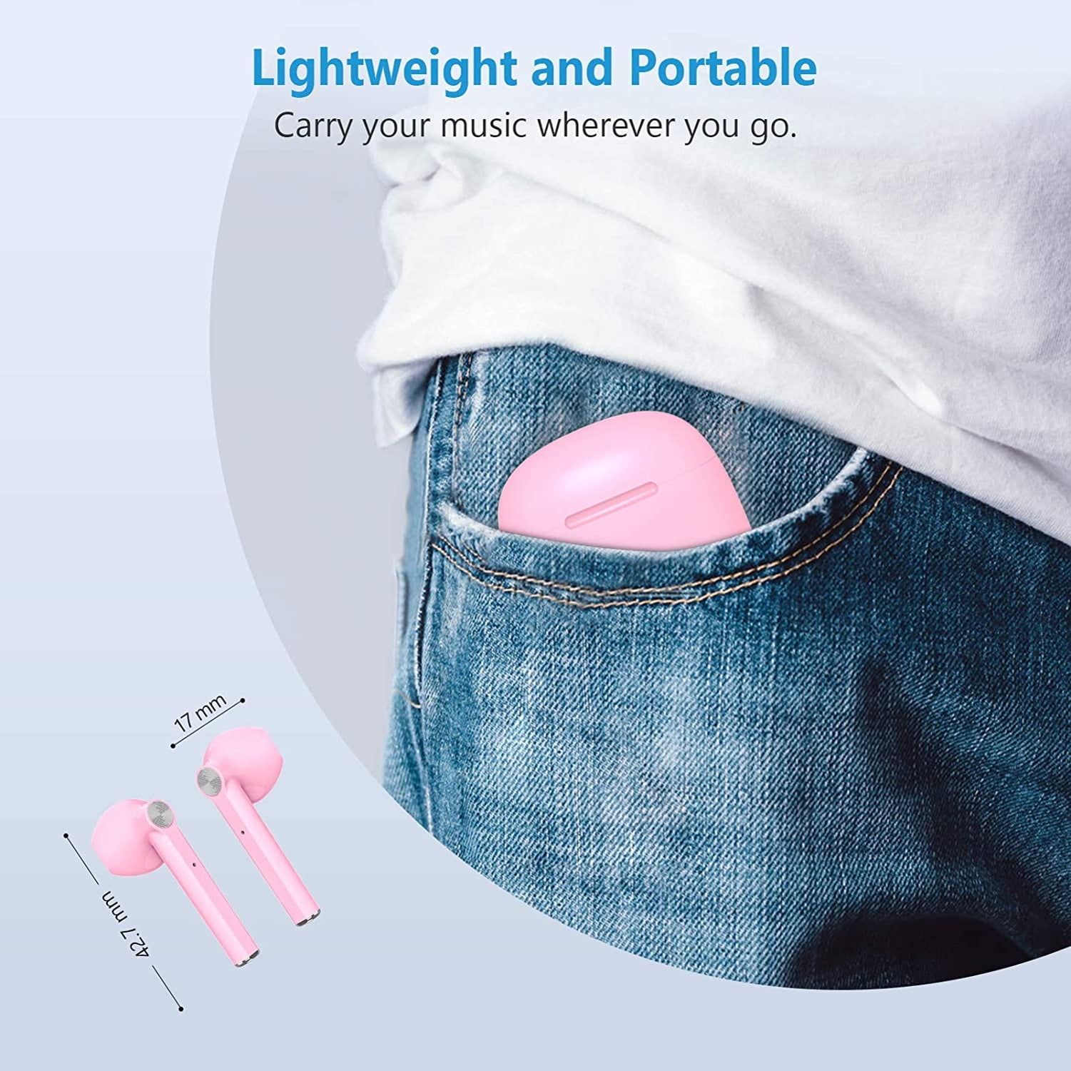 Wireless TWS Earphones for Samsung Galaxy Z Fold4/Fold 3 5G/Flip4/Flip 3 5G Phones - Earbuds Headphones True Stereo Headset Hands-free Mic G8J for Galaxy Z Fold4/Fold 3 5G/Flip4/Flip 3 5G Models