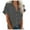 Dark Gray, variant on vigerkar Womens Short Sleeve Shirts V Neck Collared Button Down Shirt Tops with Pockets AG, M
