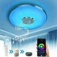 thumbnail image 1 of Lámpara de música regulable con altavoz wifi, luz de techo LED 2 en 1 para dormitorio, sala de estar, habitación de niños, 36 W, luz de techo musical RGB con función de memoria, 1 of 5
