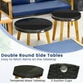 thumbnail image 4 of Gymax 7PCS Conversation Set Rattan Woven Chair Set w/ 2 Coffee Tables & 2 Ottomans, 4 of 5