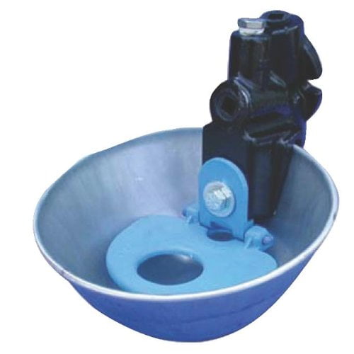 GALVANIZED NOSE PAN WATER BOWL FOR CATTLE BLUE 14 LITERS/MIN