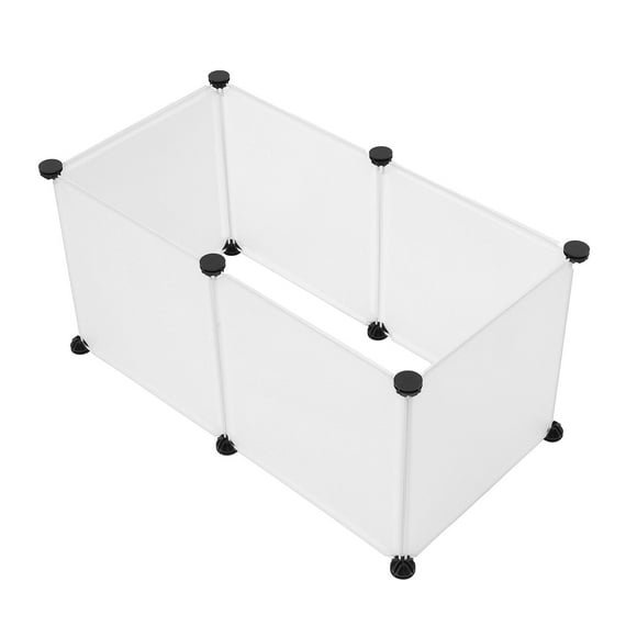 EXHUMKY 1 Ensemble de Cage pour Lapins Petits Animaux Maison Cage Résine Espace d'Exercice