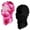Black/Rosered, variant on 2 Pack Distressed Balaclava Ski Mask Full Face Knitted Balaclava Windproof Cool Ski Mask for Cold Weather