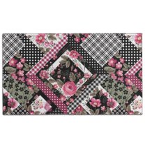 Pioneer Flower Floral Print Pattern Door Rugs,Washable Non Slip Door Mats Indoor,Decorative Door Mats,Entry Mat Indoor for Entrance,Bedroom,Kitchen,Bathroom,17"x30"