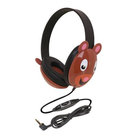 UPC: 0610356577004 | Califone Listening First 2810-BE Over-Ear Stereo Headphones with Inline Volume Control  3.5mm Plug  Bear  Each