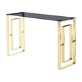 thumbnail image 3 of Best Master Mallory Table Console en Acier Inoxydable et Verre Fumé, Or, 3 of 4