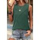 thumbnail image 4 of Camiseta Sin Mangas Informal de Cuello Redondo y Corte Holgado para Mujer, Color Verde XL, 4 of 9
