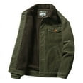 thumbnail image 4 of Abrigo de pana de invierno para hombre, de algodón, con cuello alto, informal, chaqueta de algodón, chaqueta cálida de algodón, 4 of 6