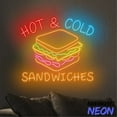 thumbnail image 5 of Handmadetneonsign Hot & Cold Sandwiches Neon Sign, Sandwich Lover Neon Light, Restaurant Wall Decor 74537, 5 of 5