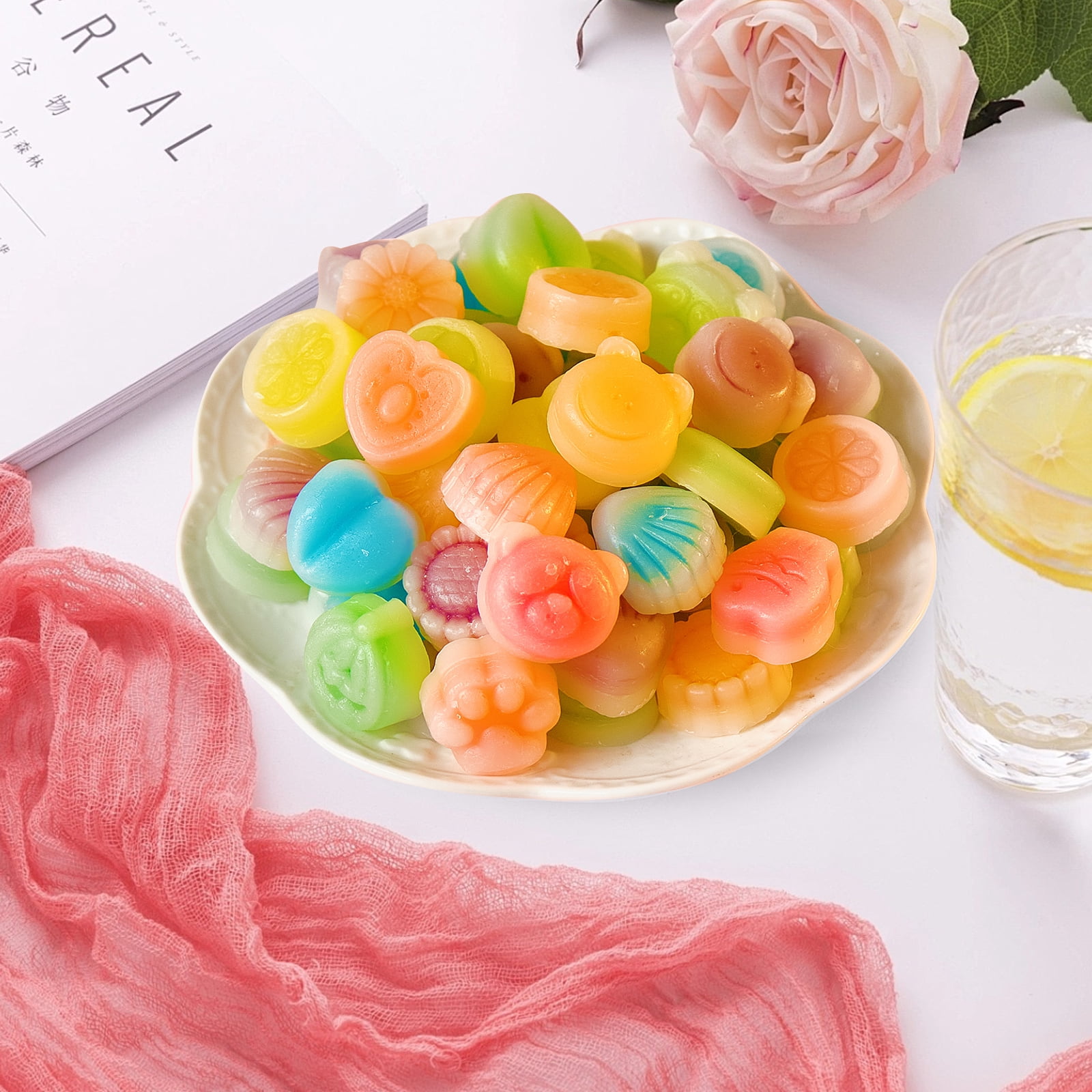 GummyGlow Fruity Wax Candy, 55-65 Pieces Chewy Candies, Wax Bottles Fun Nostalgic Candy Drink 0.75 bl