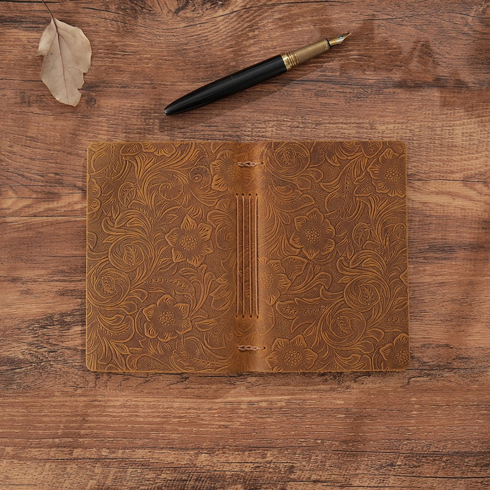Portable Leather Notebook with 240 Pages Multipurpose Paper Retro Journal for Men Women Sketching Writing