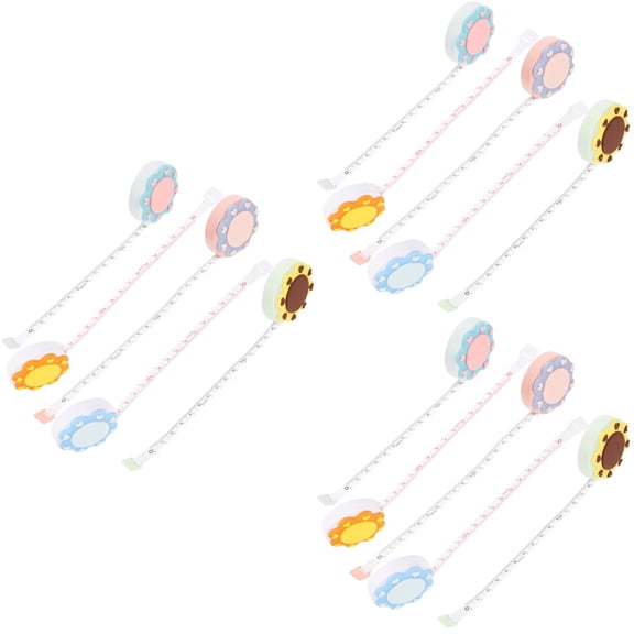 FRCOLOR 15 pcs  Mini Tape Measure Automatic Retractable Tape Measure Practical Measuring Tape for Body