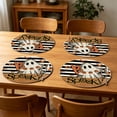thumbnail image 7 of Halloween Round Placemats Set of 6 – Cute Ghost & Jack-o'-Lantern Pattern Heat Resistant Table Mats for Kitchen Dining & Party Decor (15 Inch), 7 of 7
