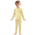 thumbnail image 3 of Dailycode Cotton Pajama Set Snug Fit Long Sleeve Top and Pants for 18M-8Y Colorful Birds and Stars, 3 of 7