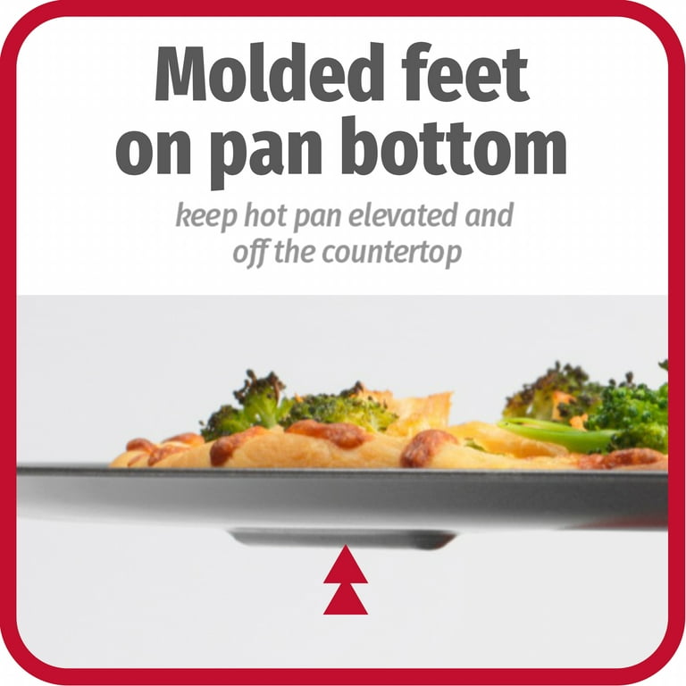 GoodCook Premium Nonstick Crispy Baking Bacon Pan Set, 15x10.5, Dark Gray