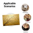 thumbnail image 5 of Amarainy Golden Plum Blossom Tree Design Linen Table Mats Set of 4 for Home Kitchen Table Decor 12x18 inch, 5 of 5