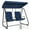 Dark Blue, variant on MCombo 2 Person Independent Porch Swing Chair with High Backrest for Outdoor Backyard, Garden