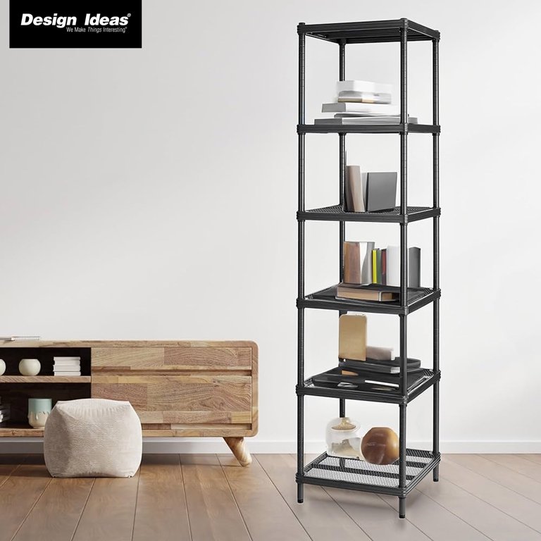 Design Ideas MeshWorks 6 Tier Metal Storage Shelving Unit