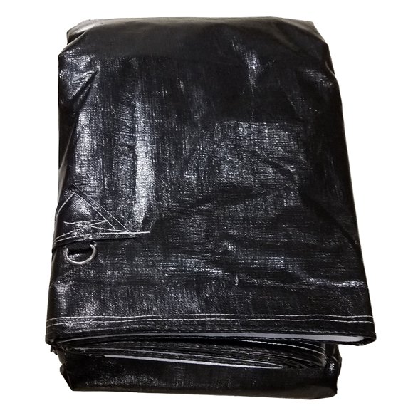 12' x 14' Black & White Poly Hauling Cover & Extra Heavy Duty Tarp