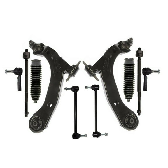 Front Lower Control Arms & Ball Joints Tie Rod Ends   Boots Sway Bars 9.86 Inch Center to Center Suspension 10 PIeces Kit