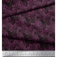 thumbnail image 3 of Soimoi Poly Georgette Fabric Chestnut Leaves Print Fabric by the Yard 42 Inch Wide, 3 of 3