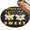 Black, variant on Honey Sweet Round Area Rugs 3 ft, Gnomes Bees Daisy Black Washable Small Area Rug with Non-Slip Sturdy Edge Binding Round Front Door Mat Floor Carpet for Entryway
