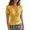 yue866-Yellow, variant on KHONTS Women's T Shirts Summer Criss Cross Front Deep V-Neck T-Shirt Short Sleeve Slim Fit Fashion Tops Tee Yellow XL