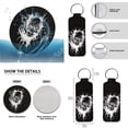 thumbnail image 5 of Jeiento Skeleton Car Seat Cover Full Set with Car Front Back Floor Mats Armrest Cover Seatbelt Pads Cup Coaster Wristlet Keychain Universal Fits for Cars Truck Van SUV Sedan Black Auto Accessory, 5 of 7