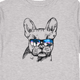 thumbnail image 4 of Inktastic French Bulldog Portrait with Sunglasses Boys or Girls Long Sleeve Toddler T-Shirt, 4 of 5