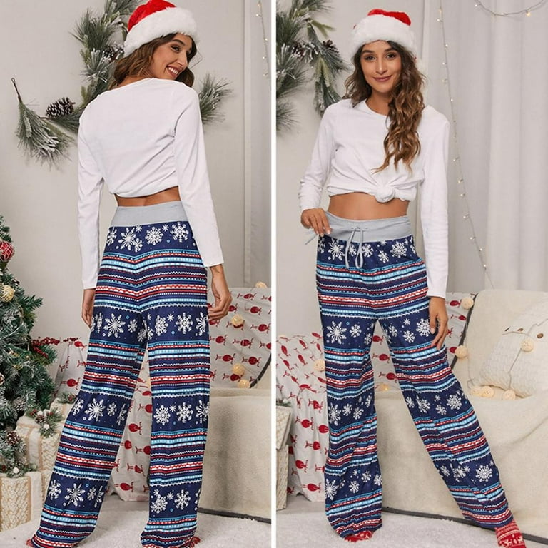 Women's Ugly Christmas Pajama Pants Long Lounge Bottoms S-3XL