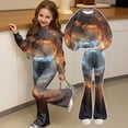thumbnail image 6 of XZNPDUCQ 4-5 Years Cute Toddler Baby Girls Clothes Set Long Sleeve T-Shirt and Pants Kids 2pcs Outfits A170-Light Purple, 6 of 8