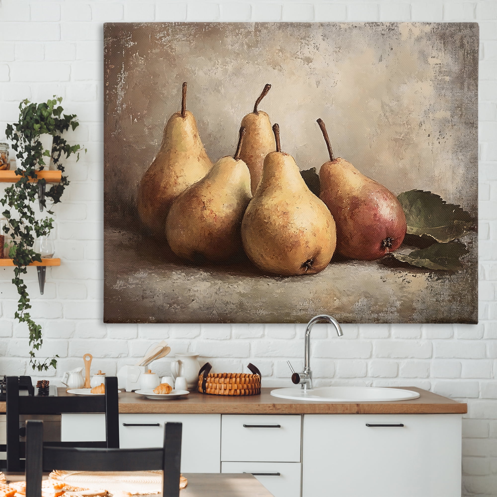 Stupell Industries Neutral Pear Still Life Canvas Wall Art, design by Franklyn Gregory