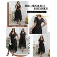 thumbnail image 6 of FOLUNSI Lace Evening Gown Knit - V-Neck Flutter Sleeve Dress - 2XL, 6 of 11
