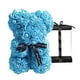 thumbnail image 1 of Oso de flores, rosas artificiales, decoración de cumpleaños, flores de simulación, oso, rosa, peluche con caja para amante, novia, mamá Azul claro, 1 of 10