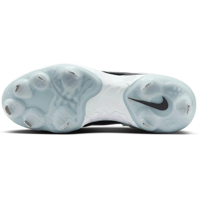 Nike Alpha Huarache Elite 4 Mid Men s Baseball Cleats Color White Blue Tint Pure Platinum Black Size 14 Walmart