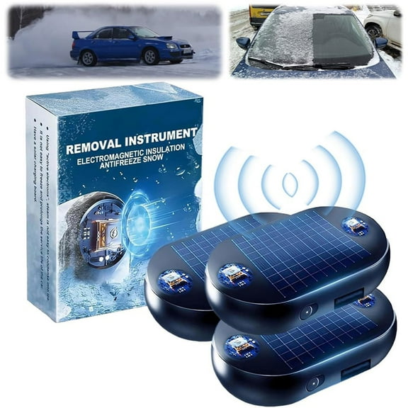 FYHALE Anti-Frost Car Windshield De-Icer, Car Interference Anti-Frost Device, Electromagnetic Molecular Interference Antifreeze Snow Removal Tool, Windscreen De-Icer, Car Anti Frost Device (3pcs)