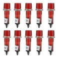 thumbnail image 1 of Unique Bargains Indicateur de Signal Lumière de Tableau de Bord DC 12V Ampoules LED XD10-3 Rouge Panneau 10mm Montage 10 Pcs, 1 of 1