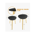 thumbnail image 2 of Mesas De Centro Y Auxiliar Minimalistas Negro, 2 of 4