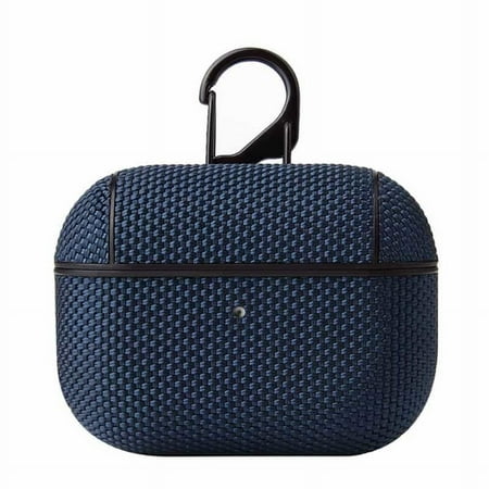 Allytech Protective Case for AirPods Pro 2019 Released Slim Nylon Material Full-Body Shock-Absorbing Portable Keychain [Front LED Visible] Supports Wireless Charging Case for AirPods Pro - Blue