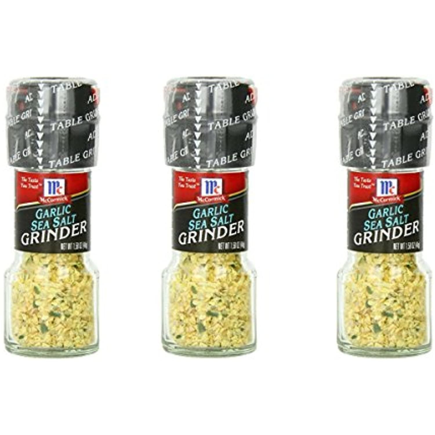 Mccormicks Garlic Sea Salt Grinder 1.58Oz (3 Pack)