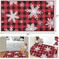 thumbnail image 2 of Christmas Doormat 20 x 32 Inch Holiday Xmas Decorative Door Mat Winter Christmas Snowflakes Welcome Mat Outdoor Indoor Non Slip Entrance Floor Door Mat Front Porch for Home Decoration, 2 of 6