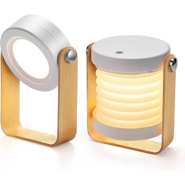 Lanterne D'clairage Rtractable (blanche), Lampe Tactile Intensit Variable, Lampe De Chevet Avec Veilleuse De Scurit, Table De Nuit Portable