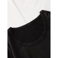 thumbnail image 4 of Women Crewneck Print Short Sleeve T-Shirts Summer Tees Loose Fit Graphic Tops[Creative Mouse Graphic Tee] Creative Mouse Graphic Casual Sports T-Shirt - Round Neck, Stretch Knitted, Printed, All Se, 4 of 5