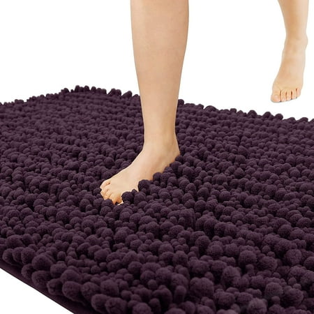 Eayy Original Luxury Chenille Bath Rug Mat 31 5 X 19 8 Inches Soft Gy Bathroom Rugs Large Size Super Absorbent And Thick Non Slip Machine Washable Mats For Gray Canada Luxury Chenille Bath Rug Mat, Big Round Bathroom Mat