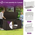 thumbnail image 3 of Dextrus XXL 230 Gallon Large Deck Box,Outdoor Storage for Patio Furniture Cushions,Garden Tools and Pool Toys with Flexible Divider,Waterproof,Lockable (Brown), 3 of 5