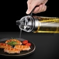 thumbnail image 4 of Auto Flip Olive Oil Dispenser Bottle 450mL/550mL Refillable Oil Dispenser Leakproof Condiment Container Wide Opening for Easy Refill Cooking BBQ Salad Clear Glass il Bottle, 4 of 8