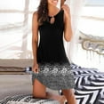 thumbnail image 3 of Erwazi Summer Flowy Dresses for Womens Short Sleeve Scoop Neck Sundress Tie-Dye Midi Tank Dress Casual Beach Vacation Tshirt Dress with Pockets, 3 of 6