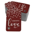 thumbnail image 1 of Inkdotpot Real Silver Foil Made With Love Text Tags Favor Hang Paper Tags 50 Pack, 1 of 6