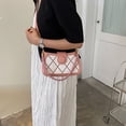 thumbnail image 3 of Fashion diamond bag shoulder slung shoulder bag vintage classic purse clutch bag - pink, 3 of 5