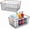 New-Black2, variant on Wire Baskets with Handles Wire Storage Organizer Bin Baskets, Pantry, Closets, Bedrooms - Set of 2（Black）